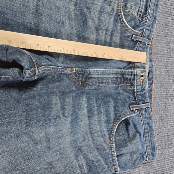 Vintage Banana Republic Jeans Mens 38x30 Blue Bootcut Whiskered Denim‎ Y2K 38x28 - Picture 12 of 13